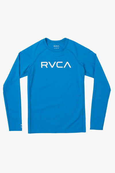RVCA Long Sleeve Boys Rash Guard - Blue Cruz
