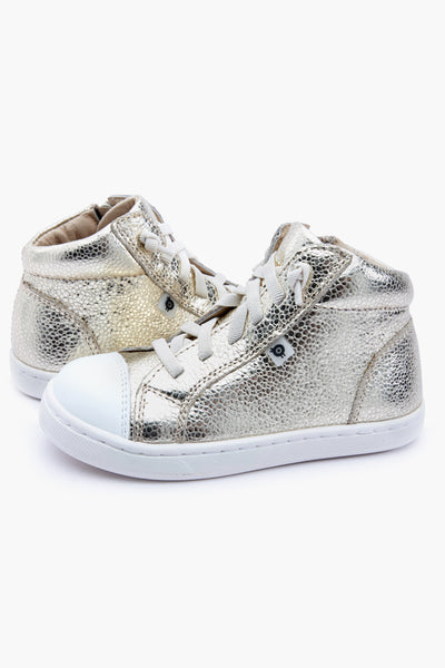 Old Soles Chester Kids High Top - Gold Pebble