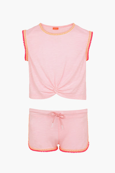 Sunuva Pink Jersey Girls Short Set
