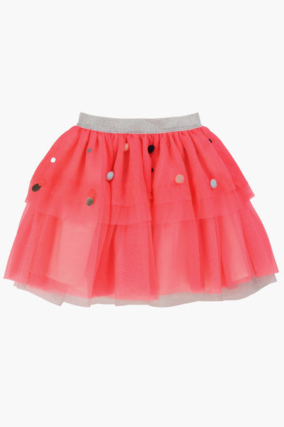 Billieblush Rose Pompom Girls Skirt