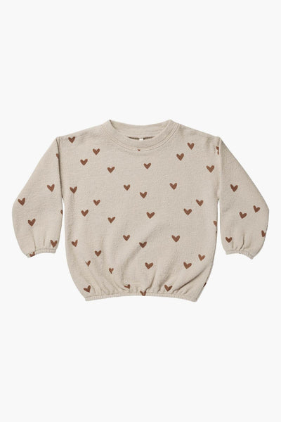 Girls and Baby Girl Sweater Rylee + Cru Slouchy Pullover Hearts