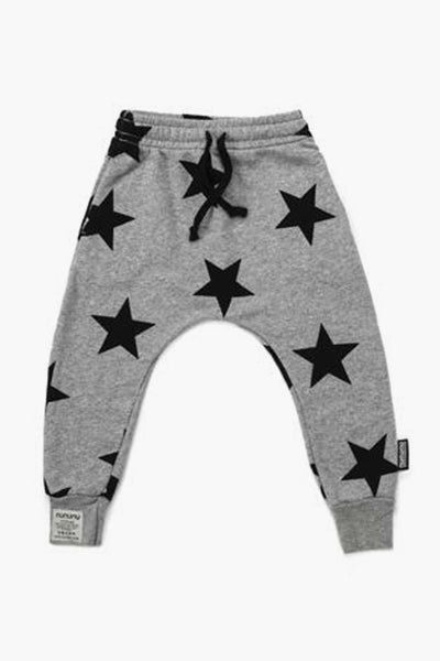Nununu Star Baggy Kids Pants - Dusty Grey